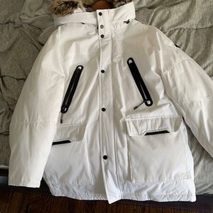 White Micheal Kors winter coat